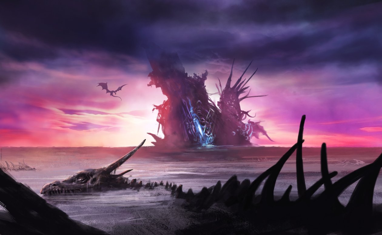 Dragon Dark Sky Fantasy Art