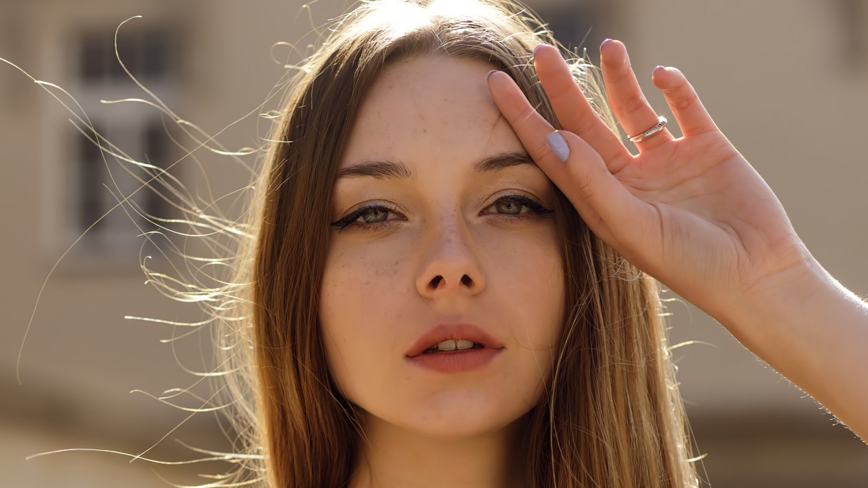 Beautiful Girl Portrait In Depth Of Field 4k