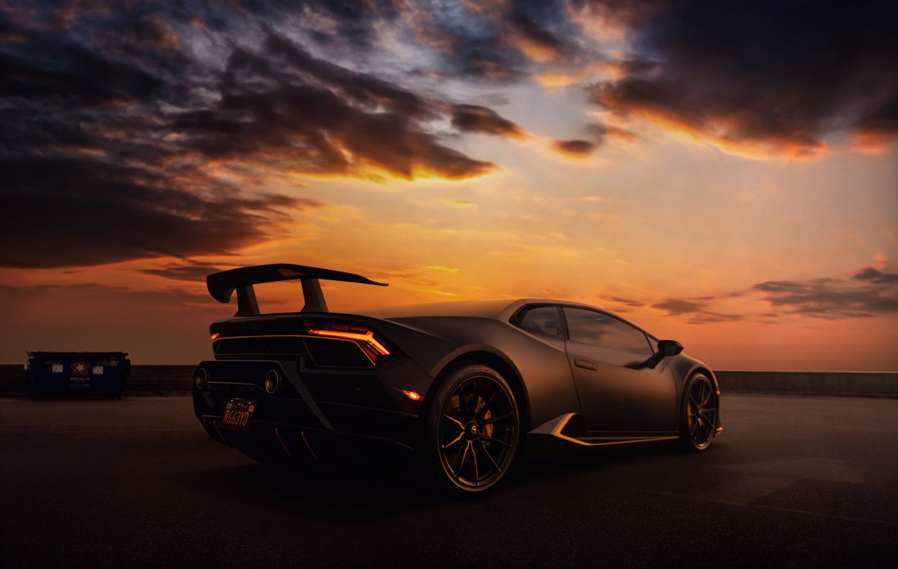 Lamborghini Epic Sunset 5k