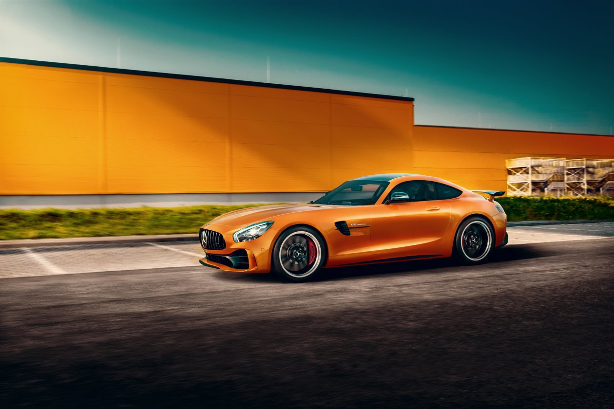 Orange Mercedes Benz Amg GT