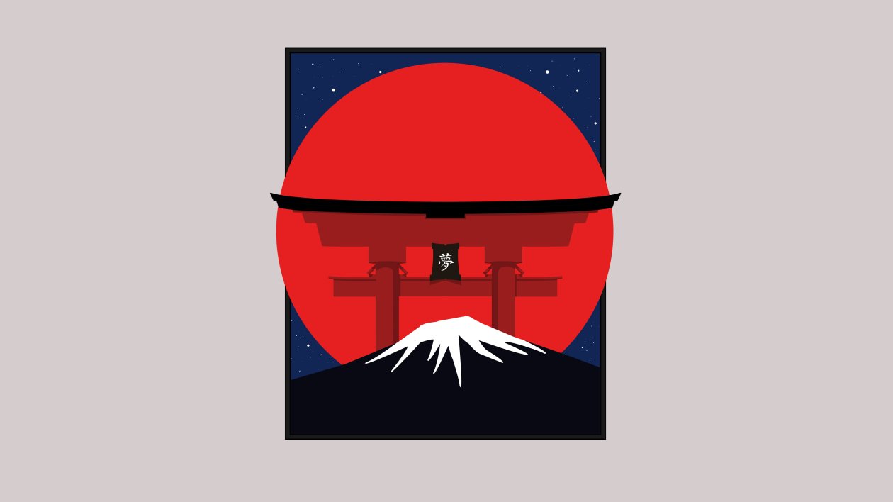 Temple On Mountain Minimal 4k