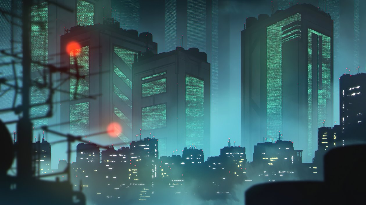 Huge City Buildings Scifi 4k