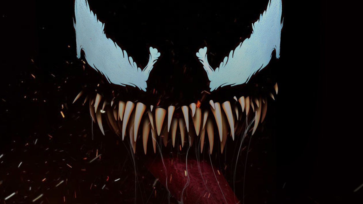 Venom Closeup Face Art