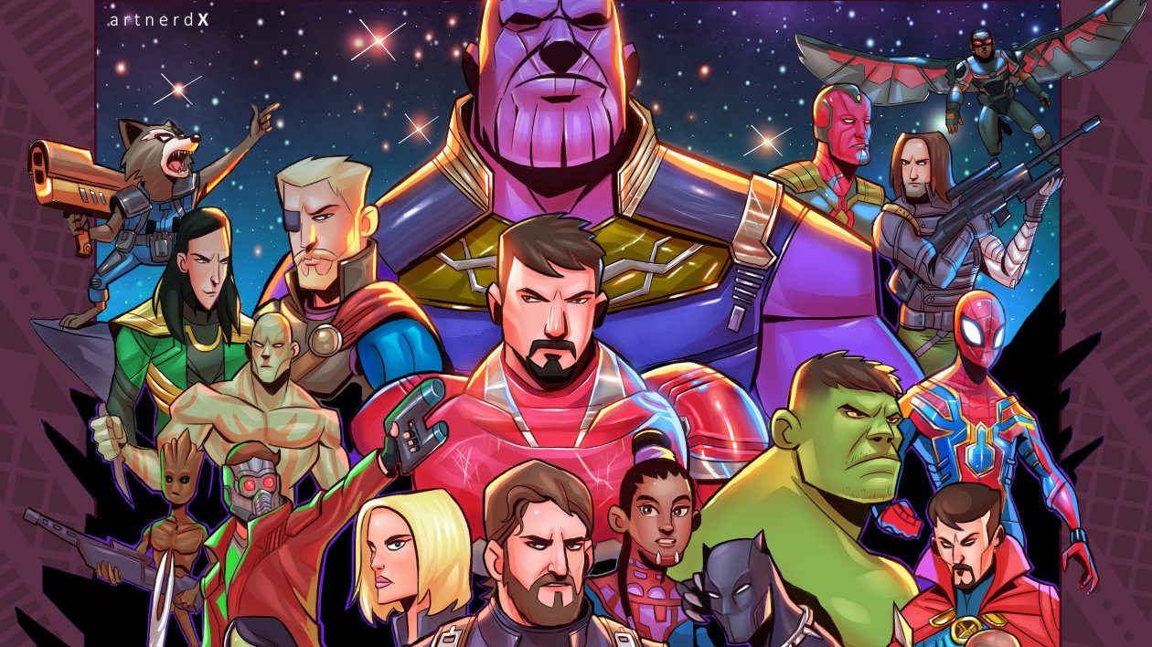 Avengers Infinity War Superheroes Artwork