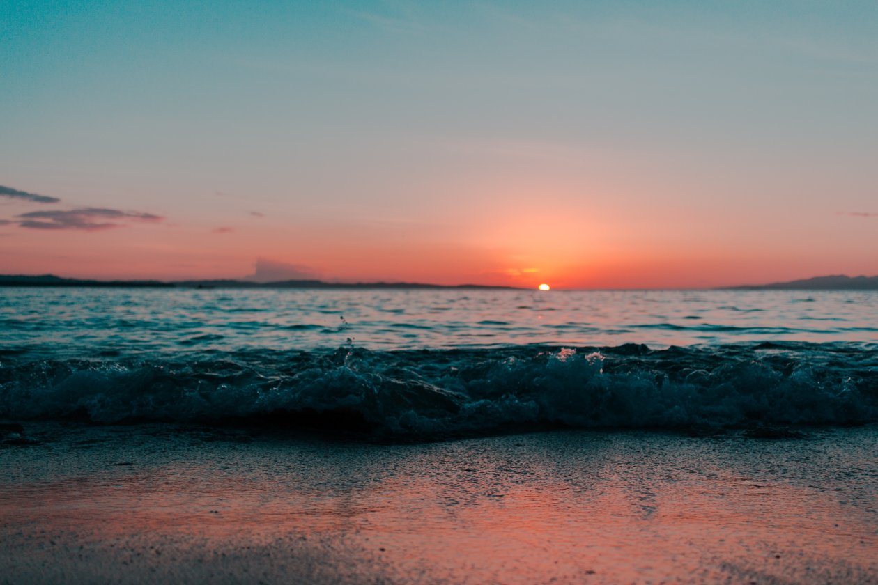 Sea Shore Ocean During Sunset