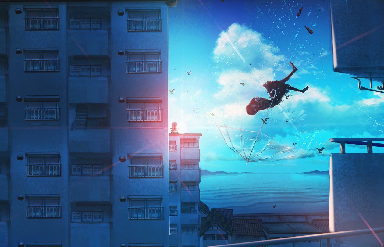Anime Girl Falling