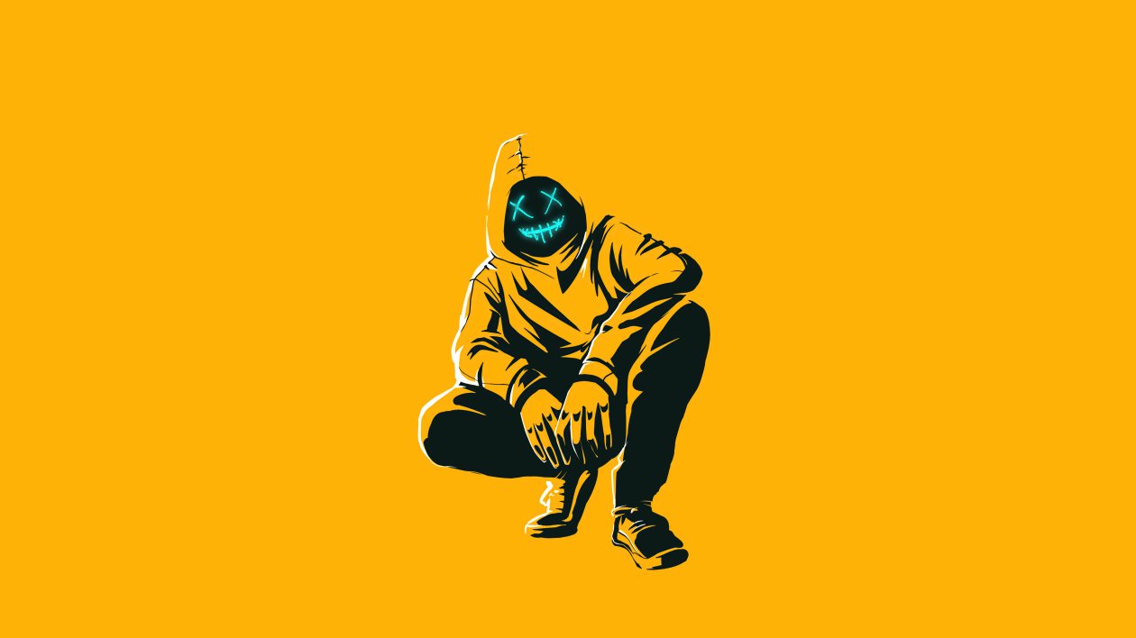 Anonmyus Boy Yellow Minimal 4k