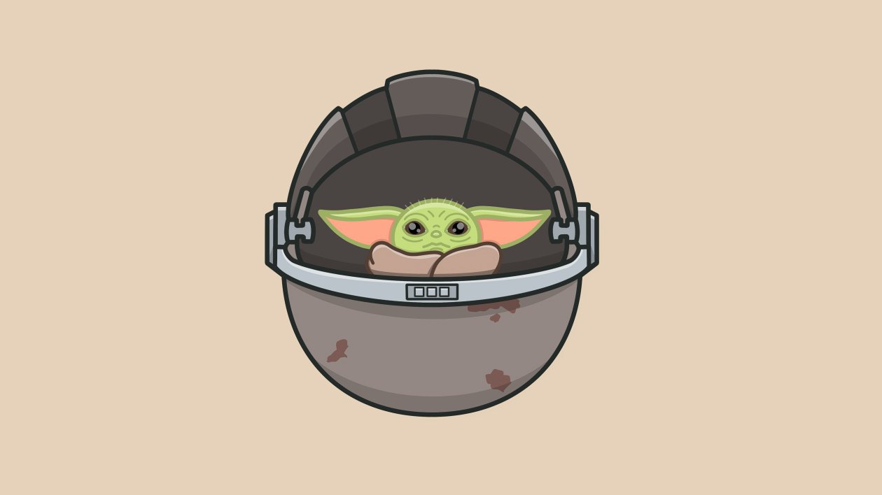 Baby Yoda Minimal 4k