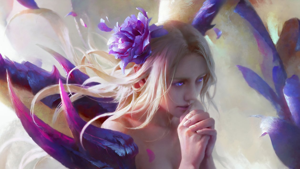 Purple Eyes Fantasy Girl