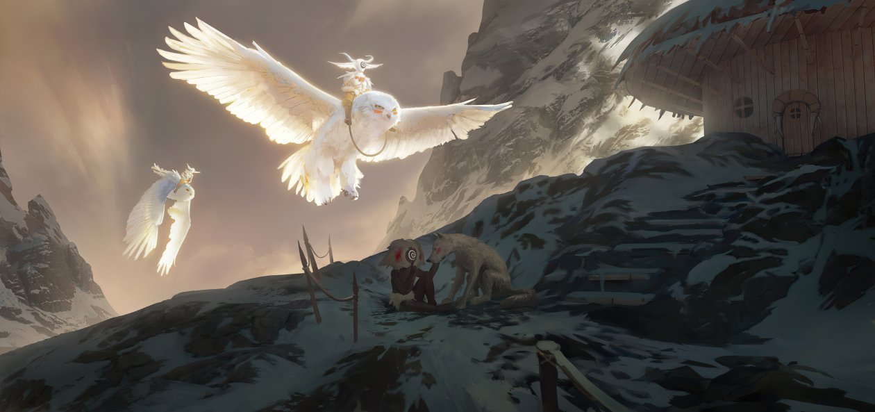 Giant Owl Rider 4k