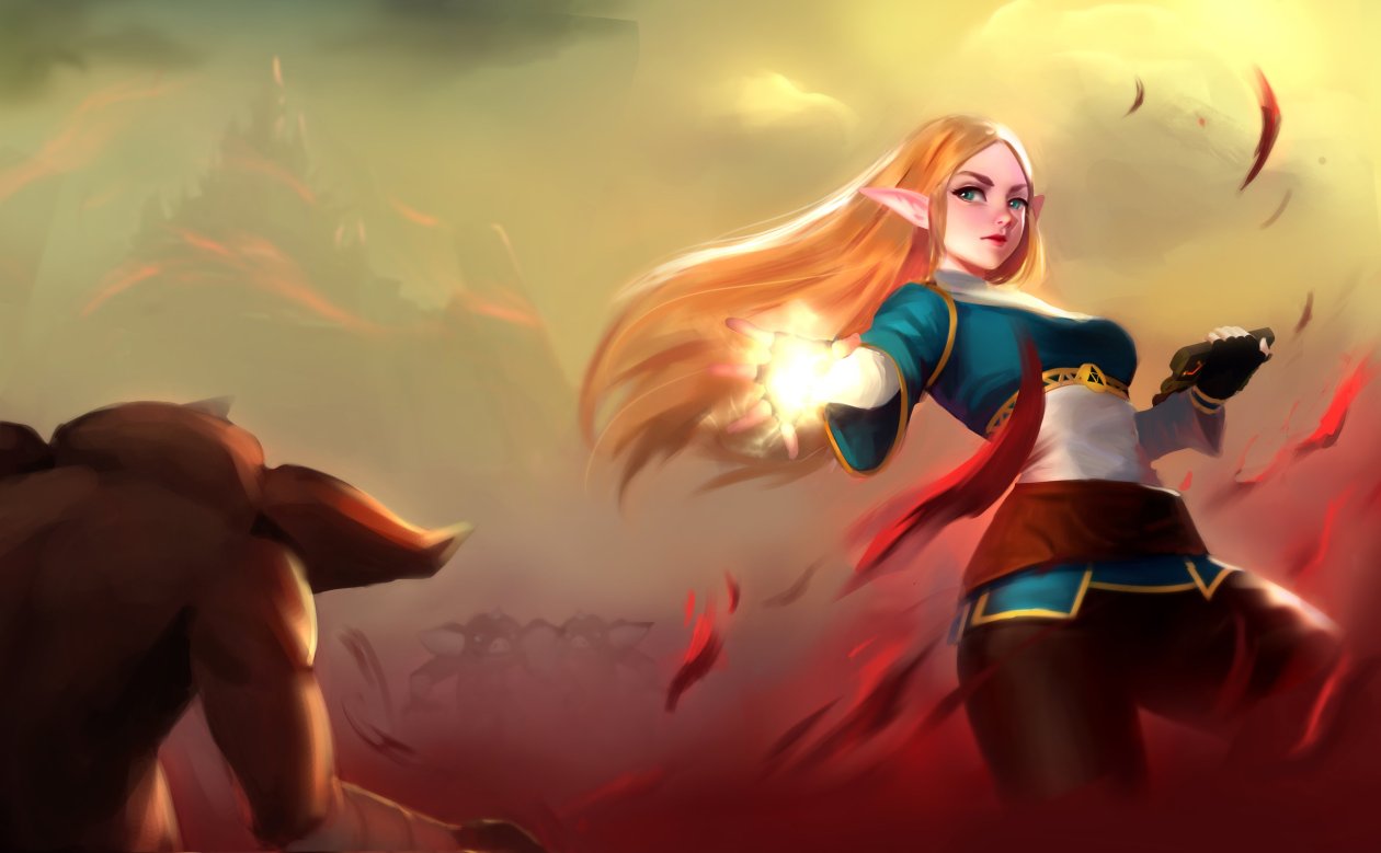 Zelda Throwing Flame 4k