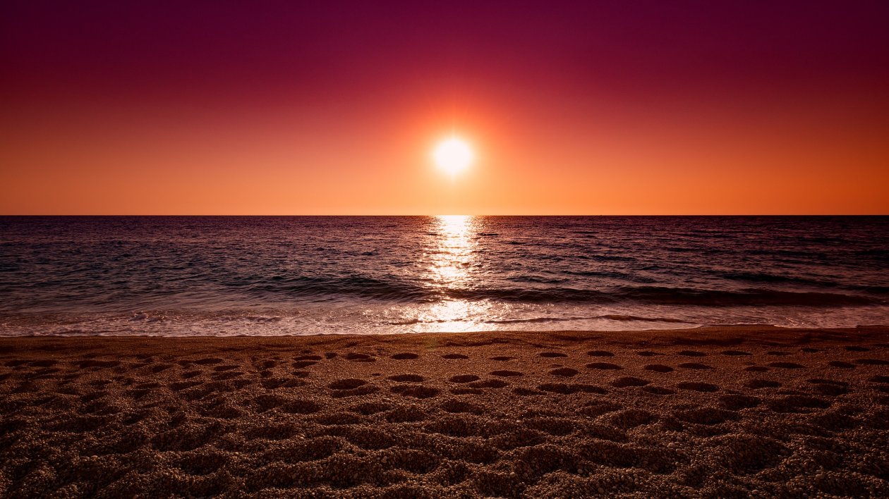 Ocean Sand Sunset