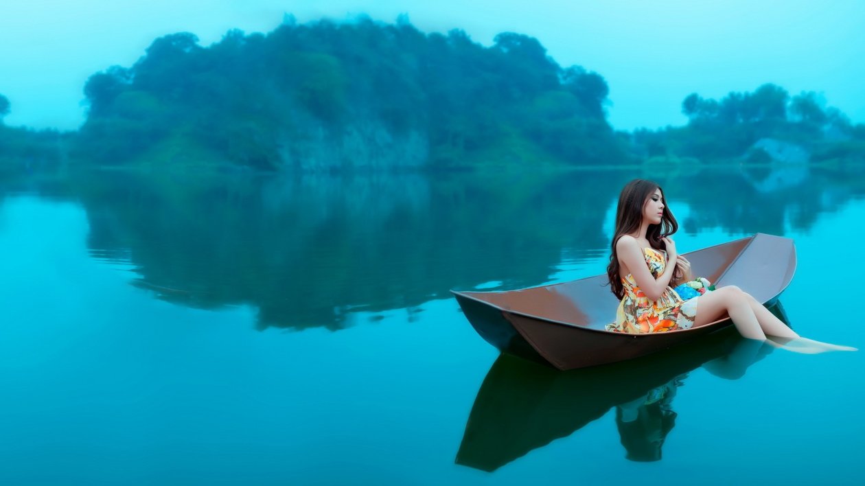 Girl In Boat