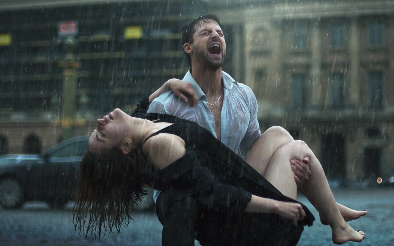Boy Crying In Rain