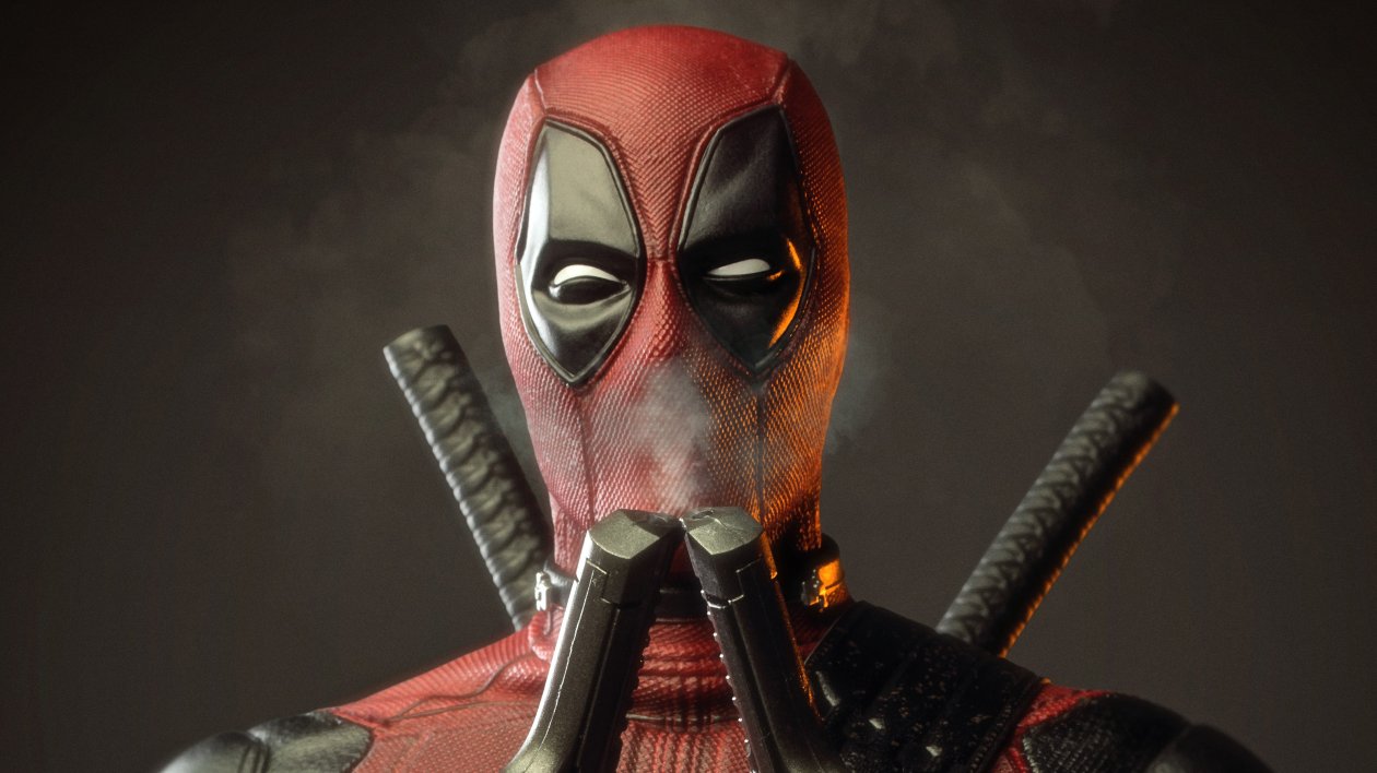 Deadpool Smelling Smoke Of Two Guns