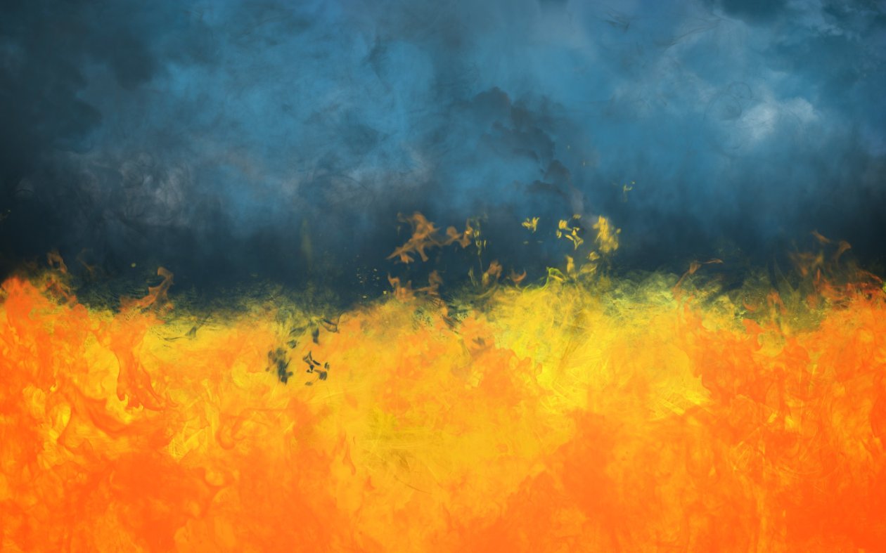 Smoke Fire Painting Abstract
