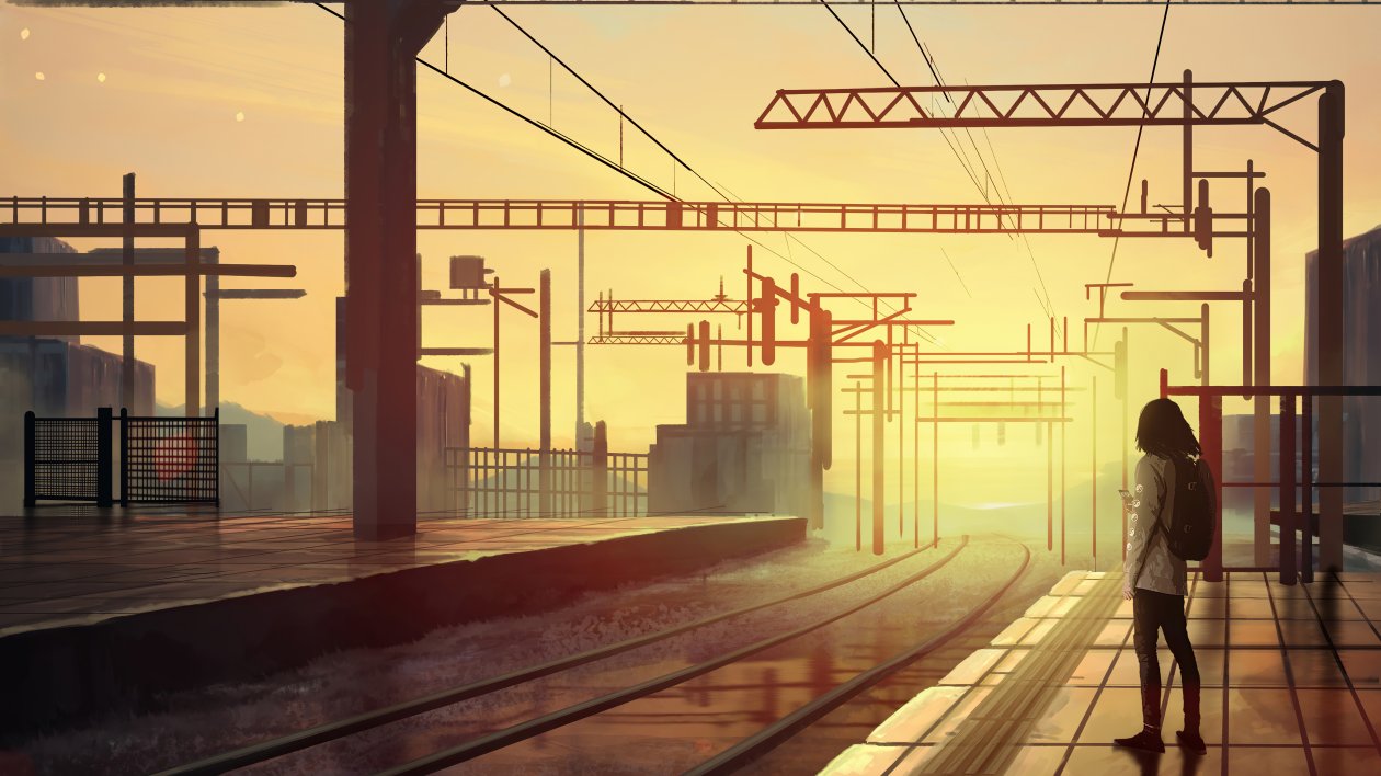 Waiting Train Station