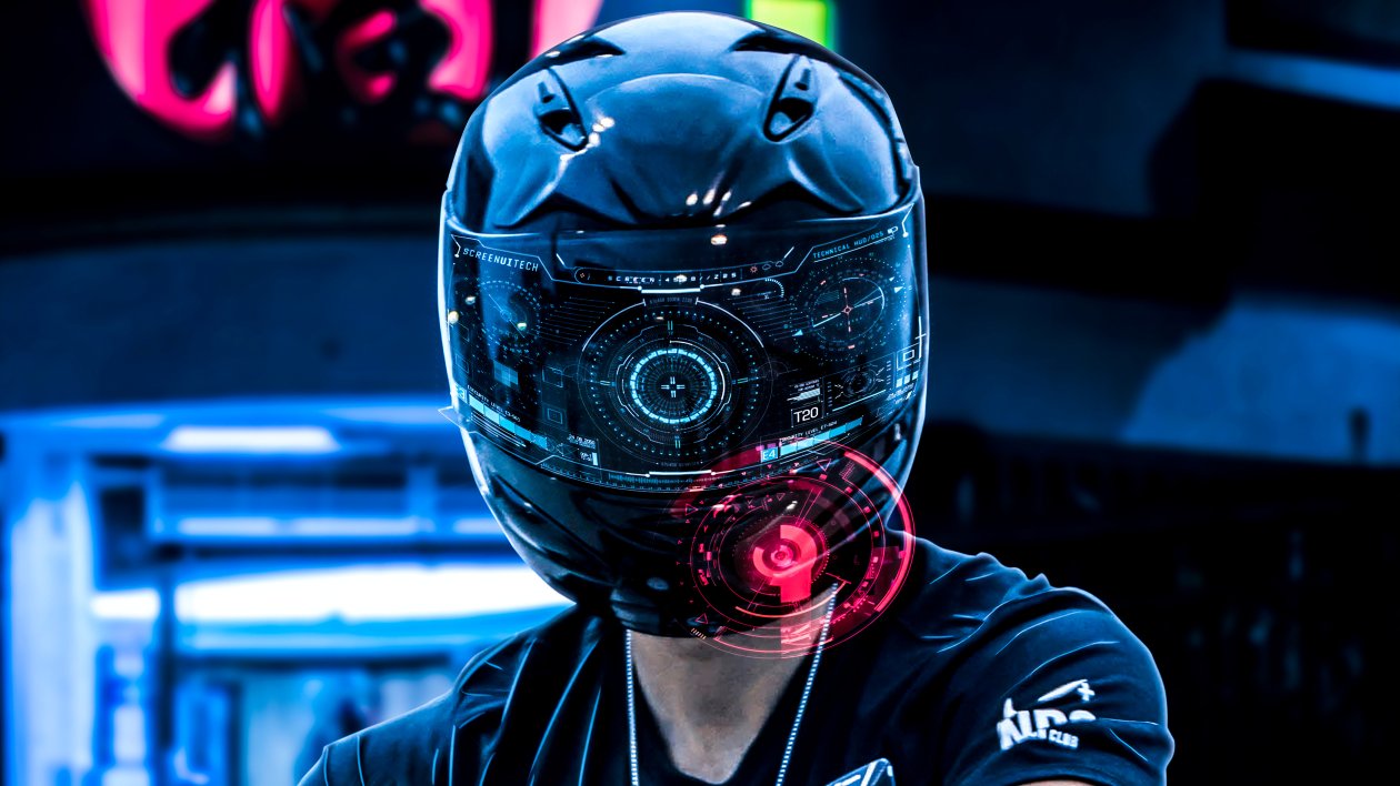 Neon Biker 4k