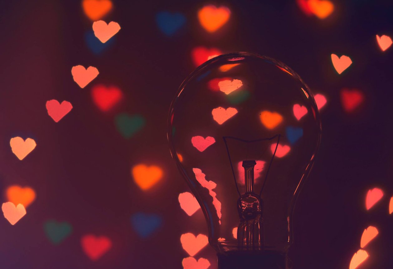 Hearts Light Bulb