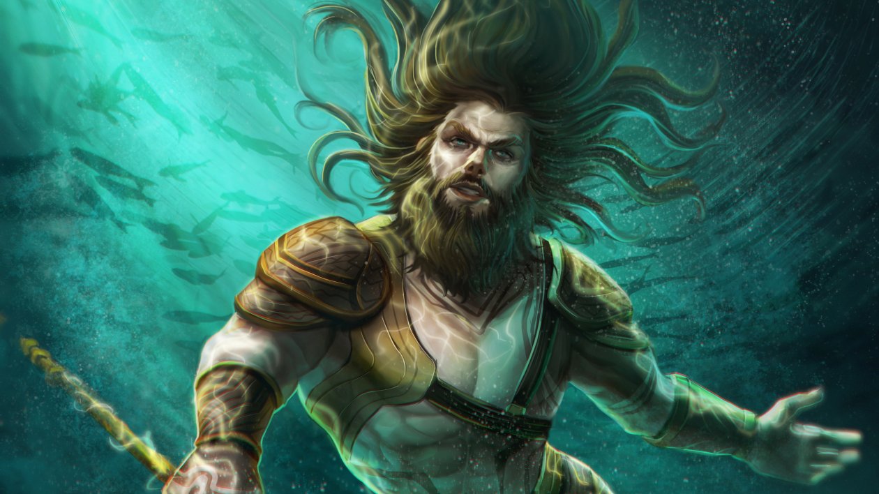 Aquaman Underwater Artwork 4k