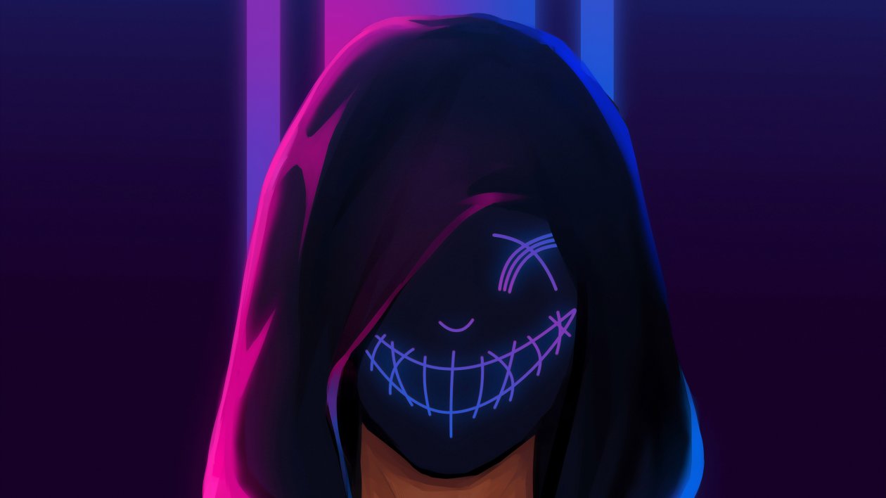 Hoodie Mask Guy Minimalism 4k