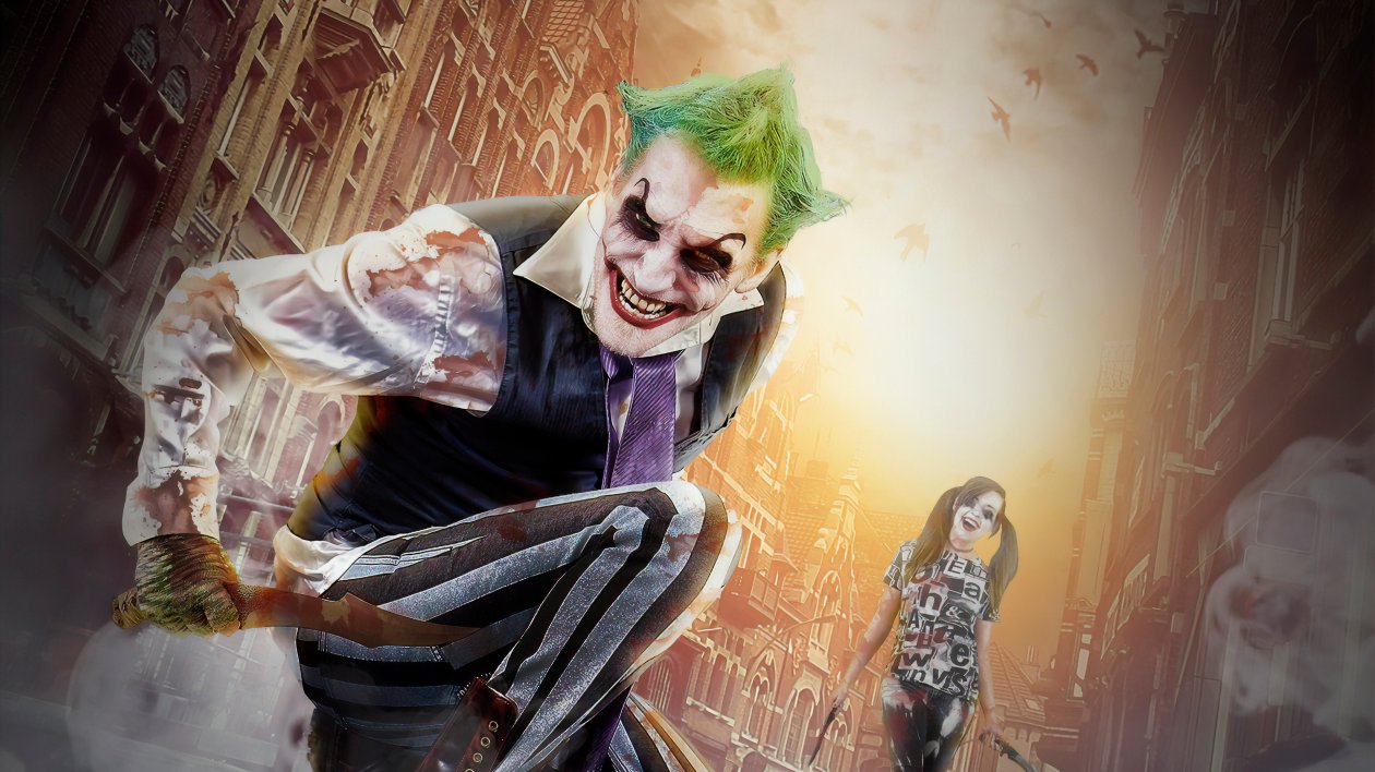 Joker And Harley Cosplay Digital Art 4k