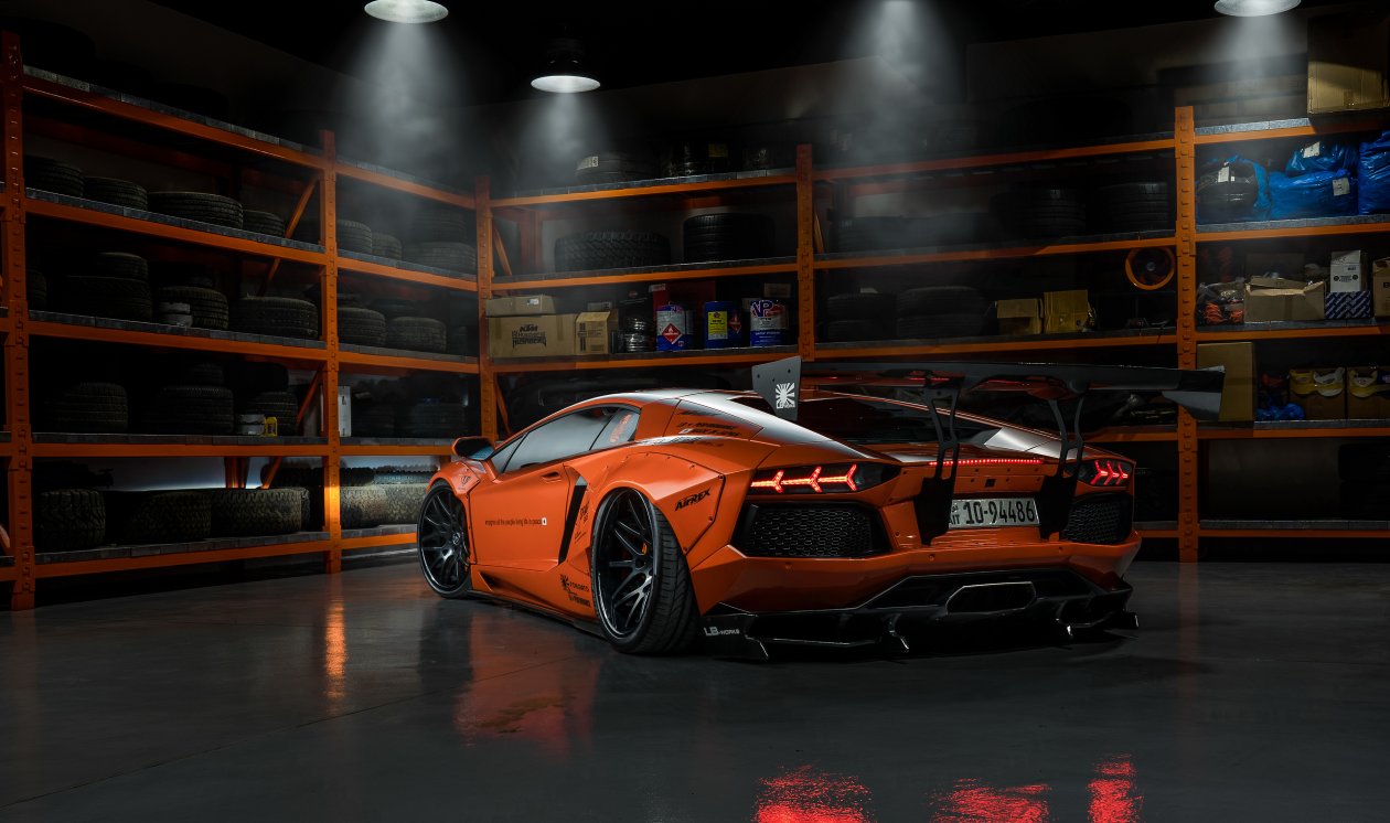 Orange Lamborghini 4k 2019
