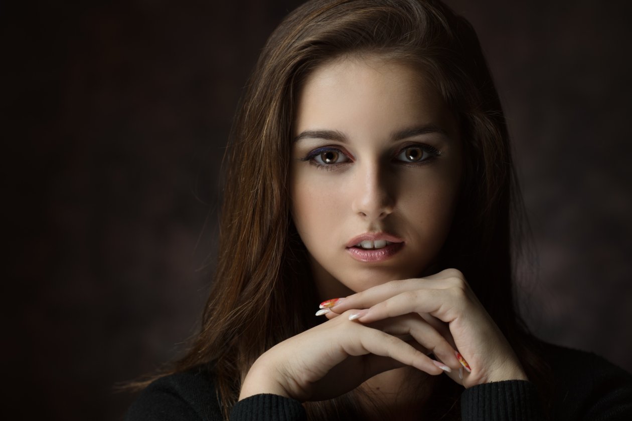 Brown Eyes Brunette Portrait