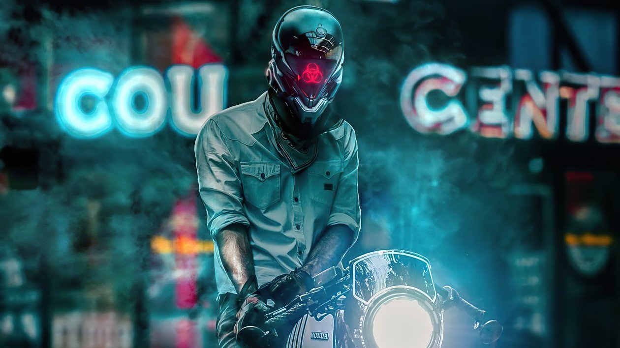 Scifi Biker Boy 4k