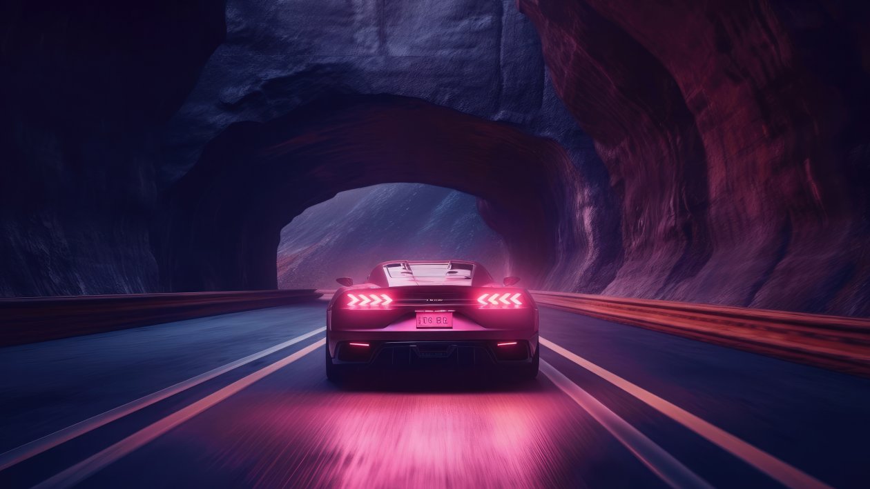 Driving On Twisty Canyon Mountain