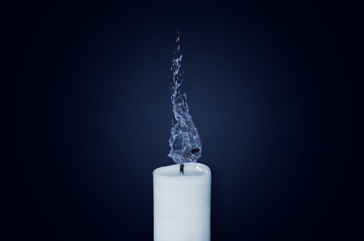 Candle Water Flame Illustration