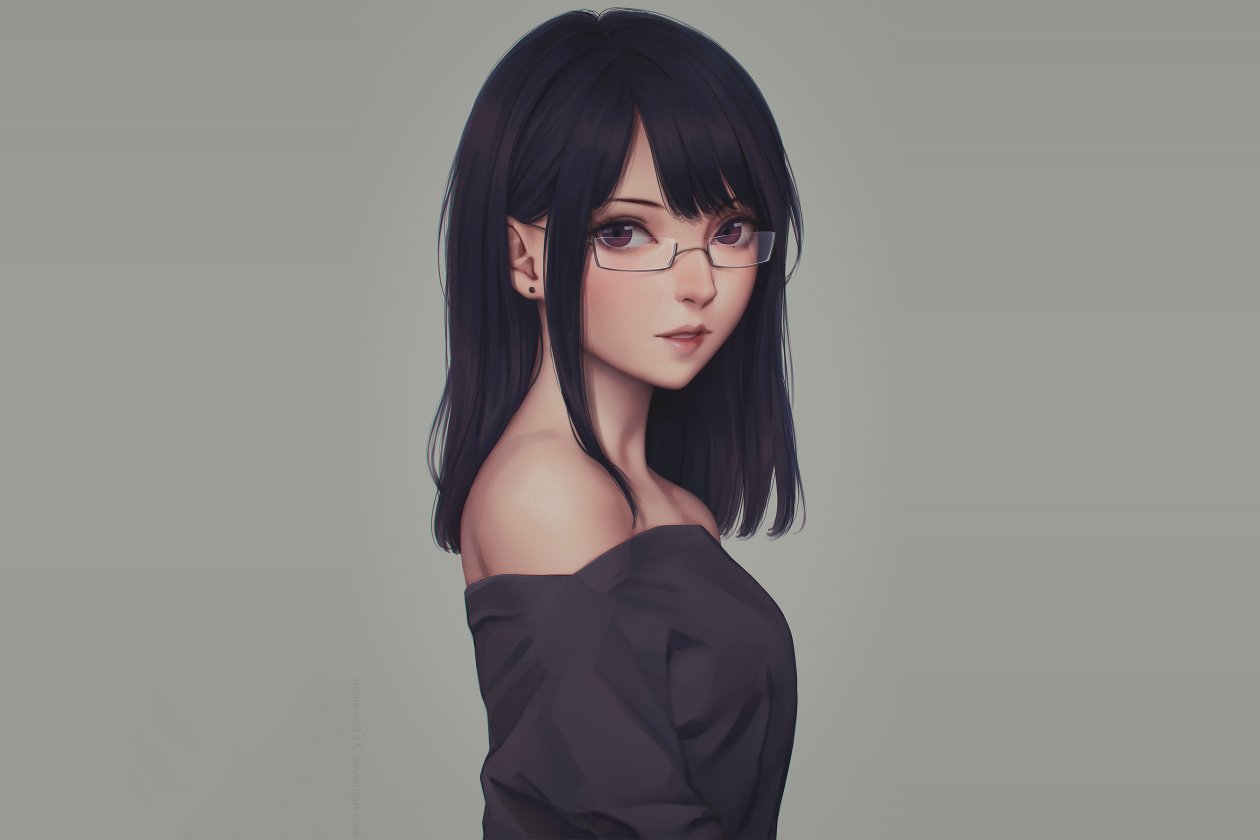 Anime Glasses Girl