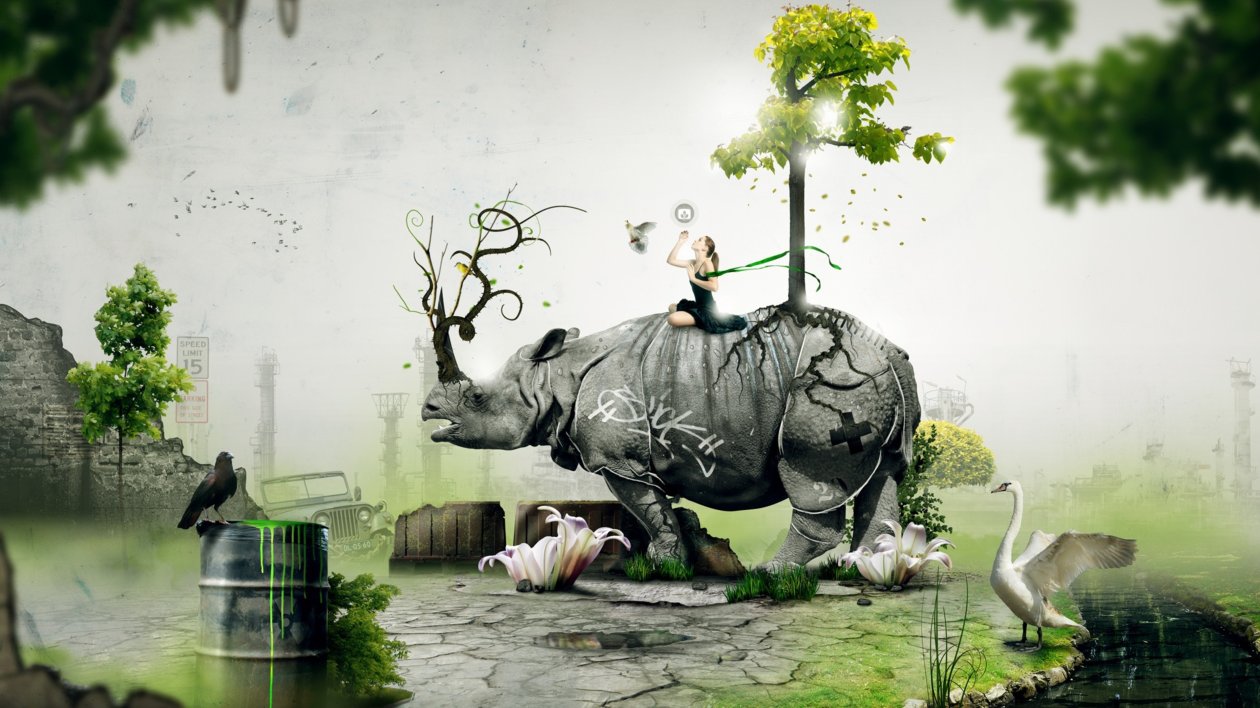 Hippopotamus Digital Art