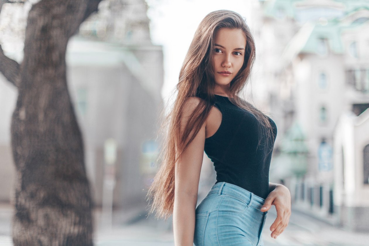 Brunette Model In Depth Of Field