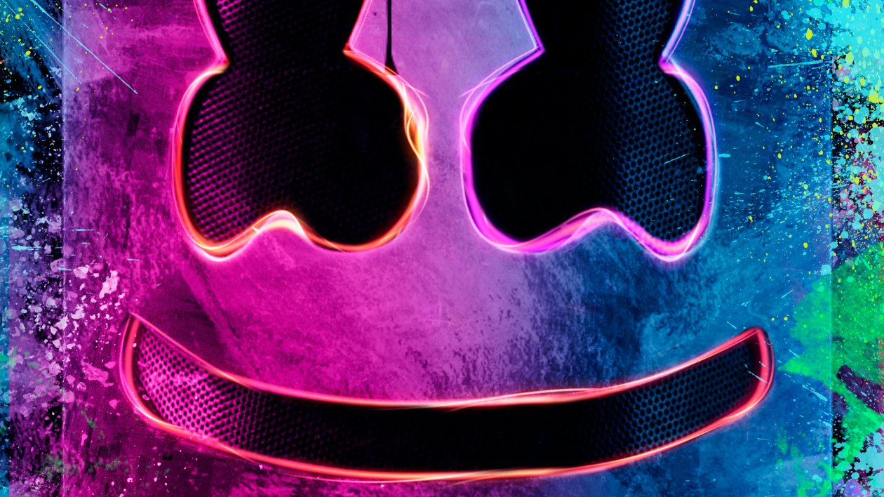 Neon Marshmello Helmet