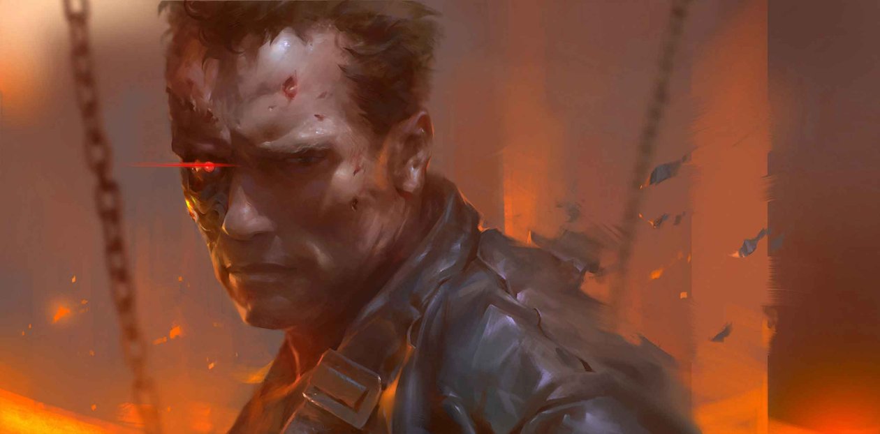 Arnold Schwarzenegger As Terminator Artwork