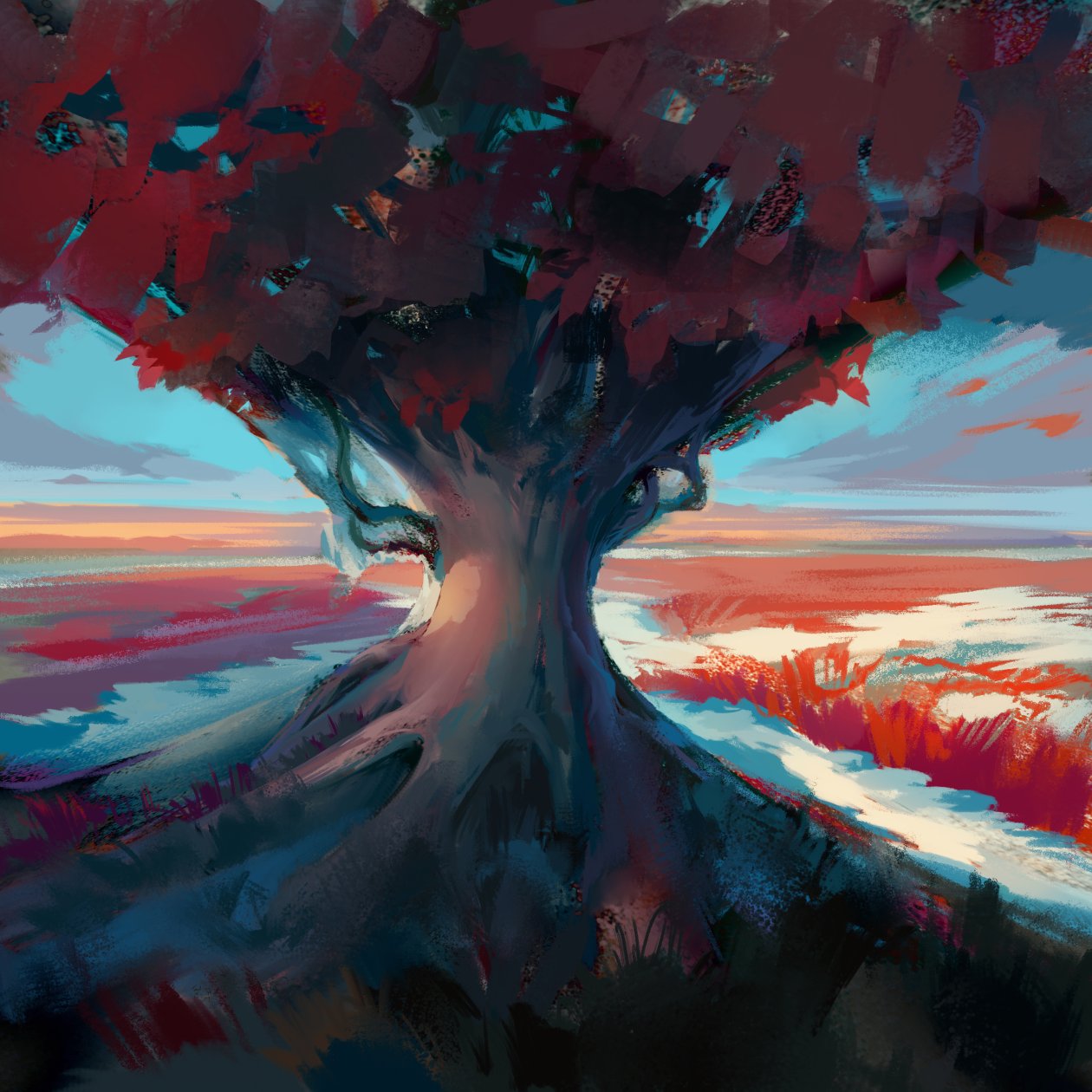 Tree Digital Art 4k