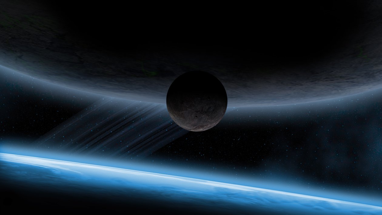 Planet Rings Space 4k