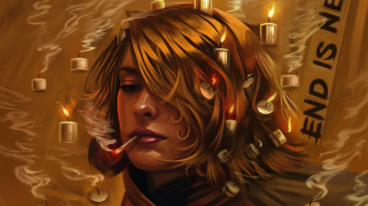 End Is Near Smoking Girl 4k