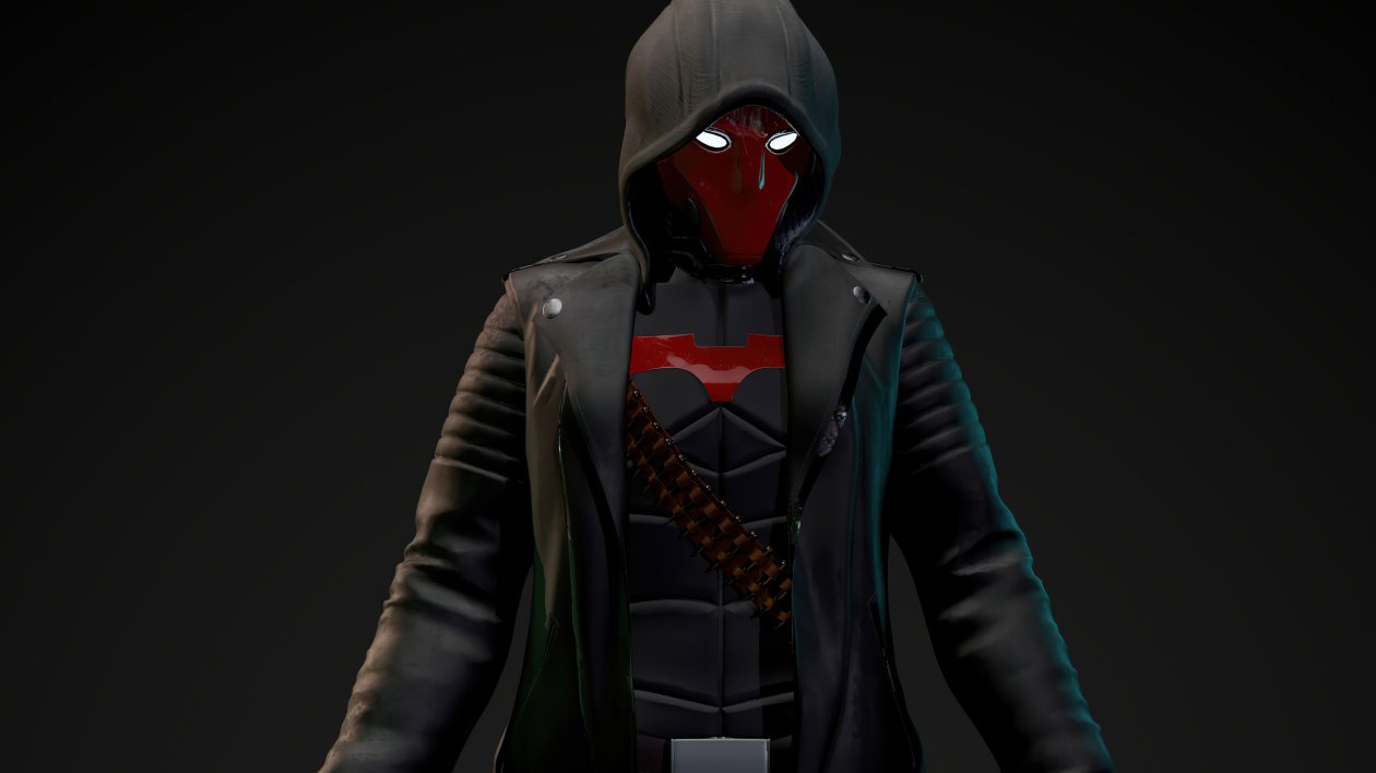 Red Hood Glowing Eyes 5k