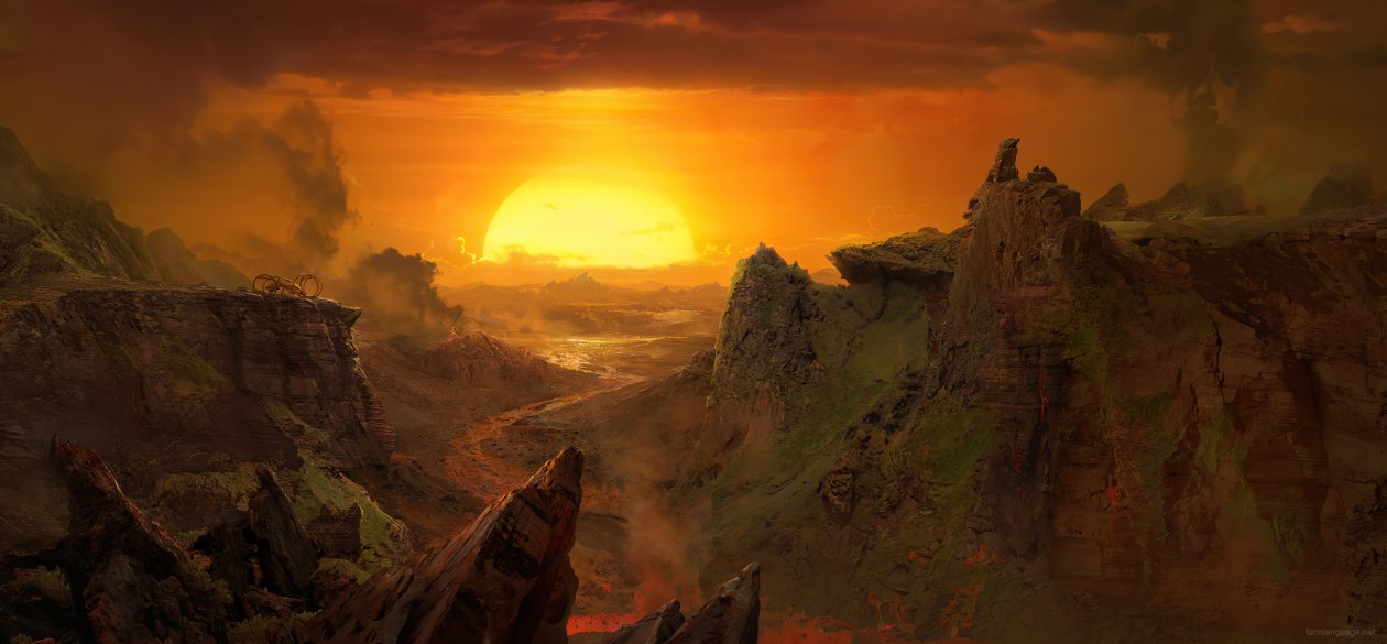 Sunrise On Alien Planet 4k