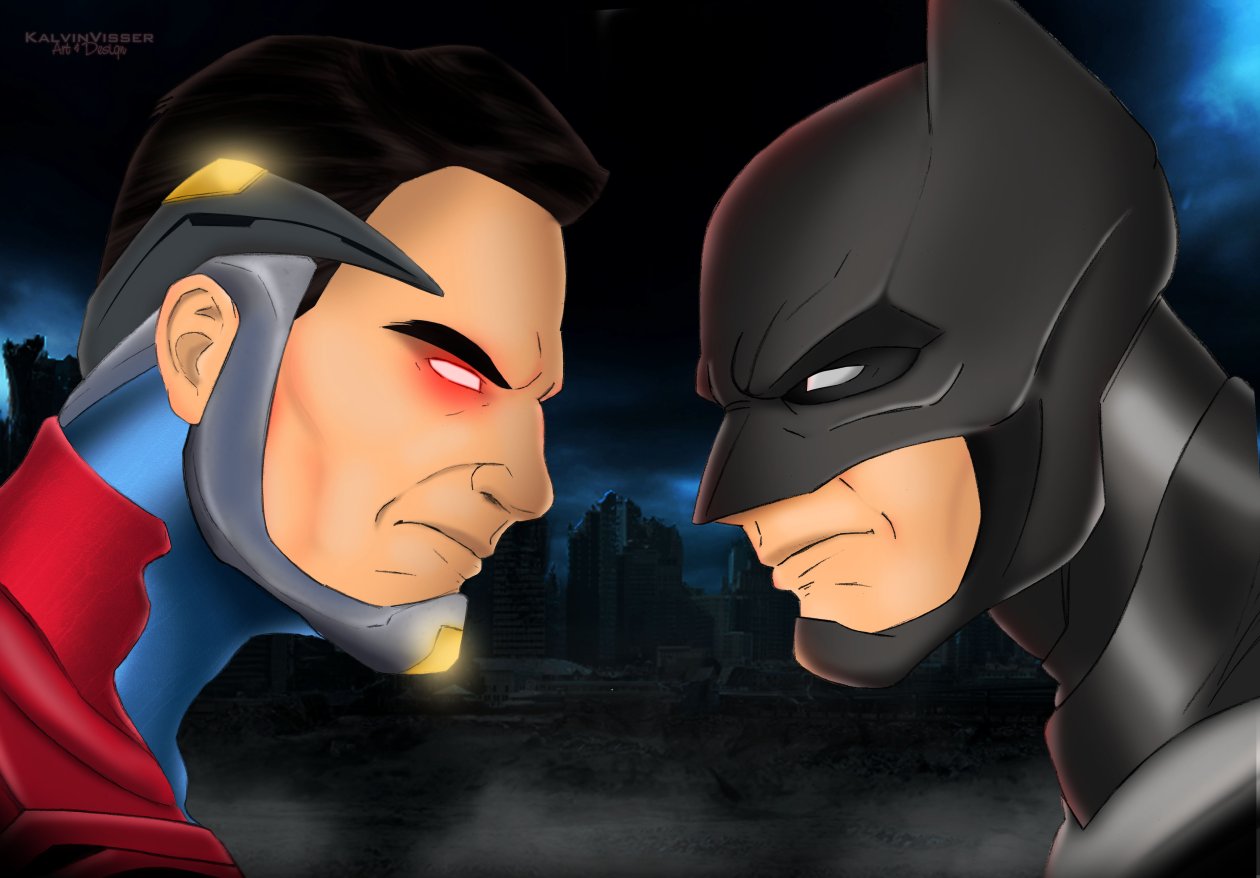 Injustice 2 Superman Vs Batman Art