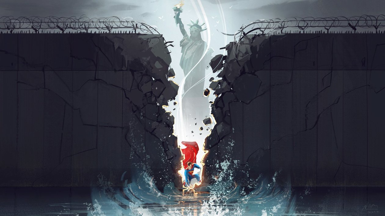 Superman Break The Wall