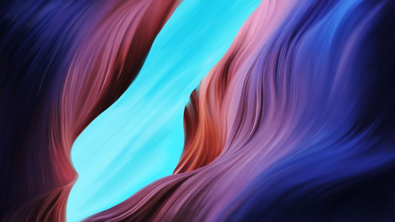 Gorge Colorful Waves Minimal 5k