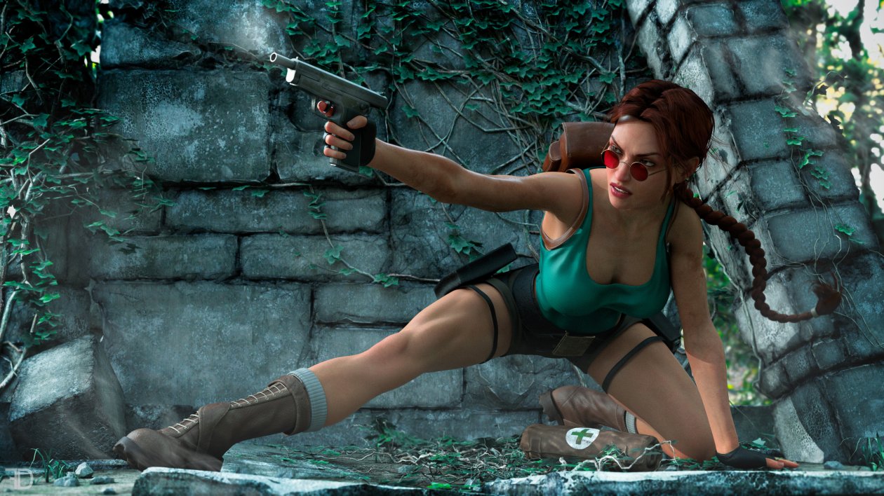 Tomb Raider Firing Art