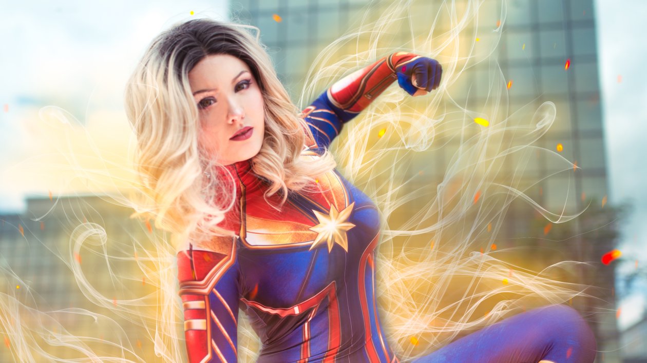 Captain Marvel Glowing