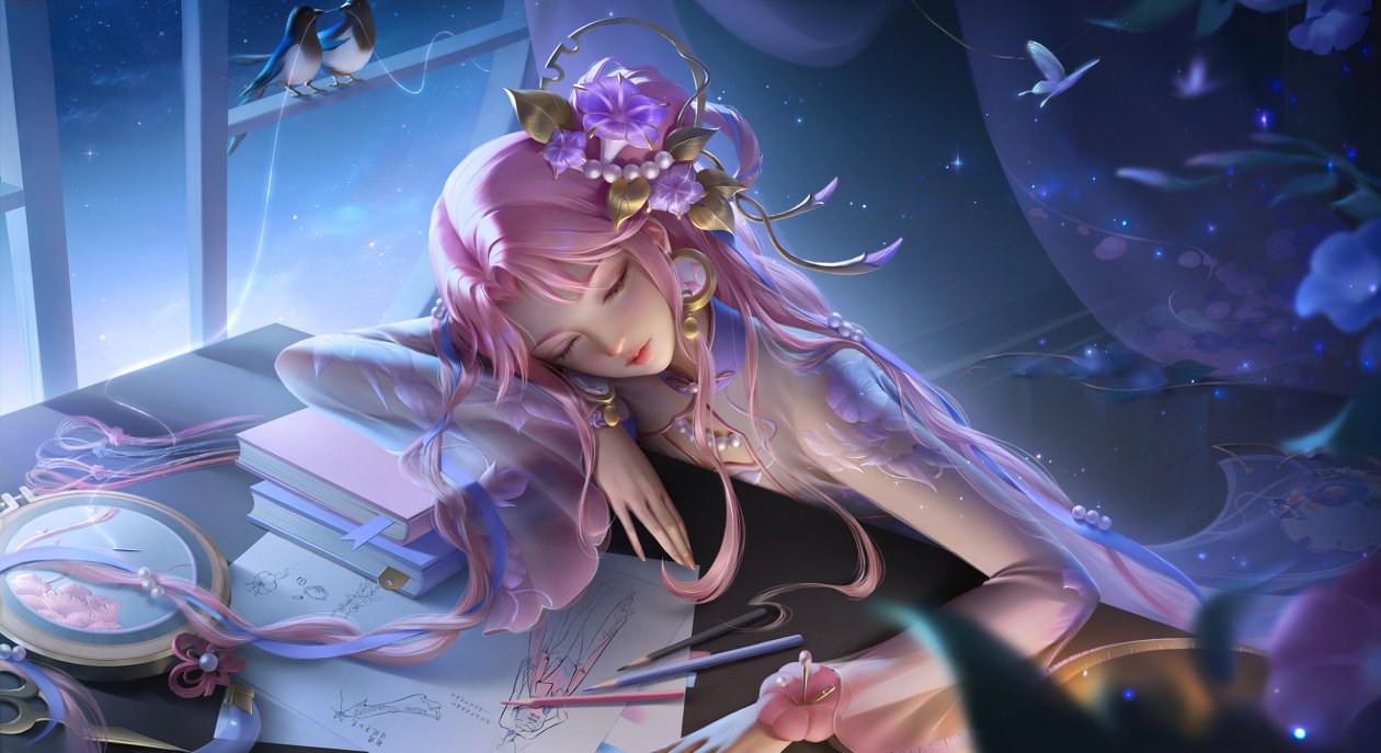 Honor Of Kings Pink Hair Anime Girl