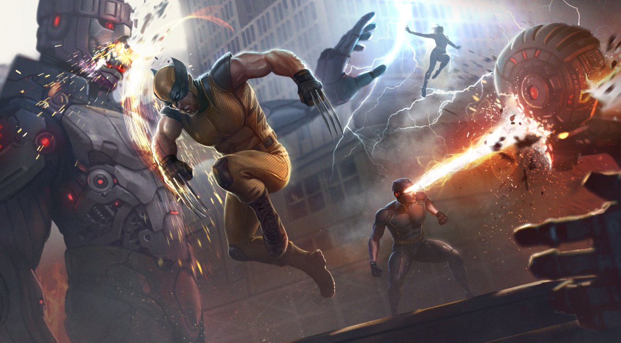 X Men Wolverine Team Vs Robots
