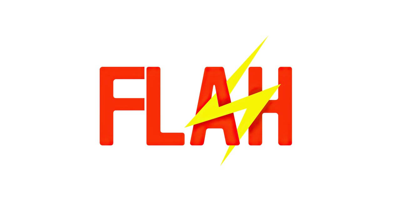 Flash Logo White 4k
