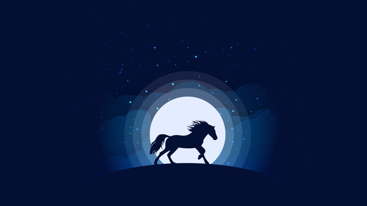 Horse Silhouette Digital Art